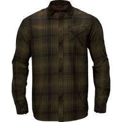 Härkila Driven Hunt Flannel Skjorte - Olive Green Check