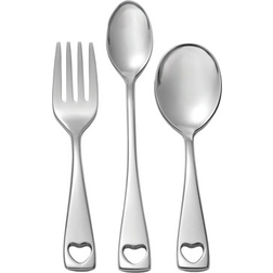 Oneida Little Love 3 Piece Fine Flatware Baby Set Metallic