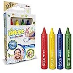 INKEE BATH Crayons 4 x badpennor för barn badkar, pennor för keramiska ytor, badleksaker badpennor för barn 4 stycken – lätt att rengöra