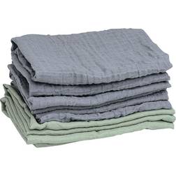 Mininor Muslinfilt 6-pack Grey Seal/Willowgreen One Size Muslinfilt