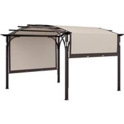 Rattantree Metal Pergola Retractable Patio Gazebo Canopy Waterproof Sunshade