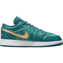 Nike Air Jordan 1 Low SE GS - Geode Teal/Metallic Gold