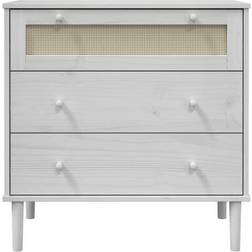 vidaXL Senja White Chest of Drawer 80x80cm