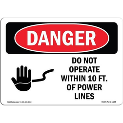 SignMission Osha Danger Do Not Operate Power Lines