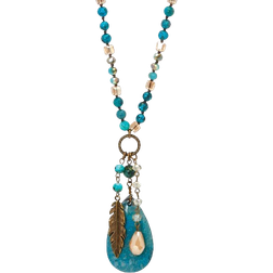 PalmBeach Boho Drop Necklace - Gold/Multicolour