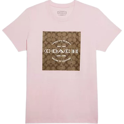 Coach Signature T Shirt In Organic Cotton - Light Pink