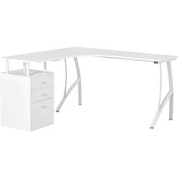 Homcom L-Shaped White Writing Desk 143.5x143.5cm