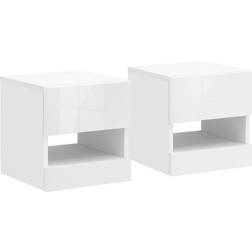 Metro Lane Flack White Nachttisch 30x29.6cm 2Stk.