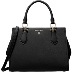 Michael Kors Marilyn Medium Saffiano Leather Satchel - Black