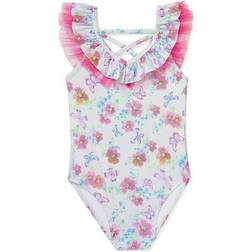 Flapdoodles Kid's Butterfly Bloom One Piece Swimsuit - Print