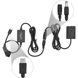 Tomtop Jms PD USB Type-C Cable to NP-FW50 Dummy Battery DC Sony A7S2 A7S A7 II R