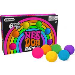 Schylling Rainboh Teenie Nee Doh Stress Balls 6pcs