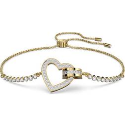 Swarovski Lovely Heart Bracelet - Gold/Transparent