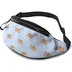 Hokdny Sleep Corgi Dog Waist Pack - Blue