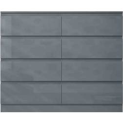 Fwstyle Stora Grey Gloss Chest of Drawer 110x99cm