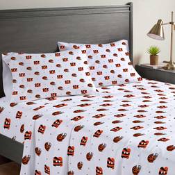 Pegasus Home Fashions Cincinnati Bengals Bed Sheet Orange, White (259.1x228.6)