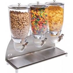 Cal-Mil Triple Canister Cylinder Cereal Dispenser Kitchen Container 277.35gal