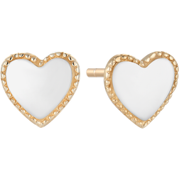 Støvring Design Heart Earrings - Gold/Pearls