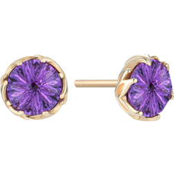 Støvring Design Ear Studs - Gold/Amethyst