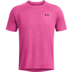 Under Armour Men's UA Tech Textured Short Sleeve T-shirt - Astro Pink/Black