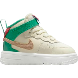 Nike Force 1 Mid SE EasyOn TDV - Coconut Milk/Pink Rise/Stadium Green/Hemp