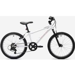 Btwin Age 6-9 20-inch Mountain Rockrider St 120 White/orange Kids Bike