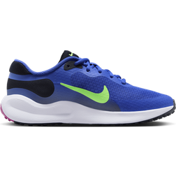 Nike Revolution 7 GS - Light Ultramarine/Dark Obsidian/White/Lime Blast