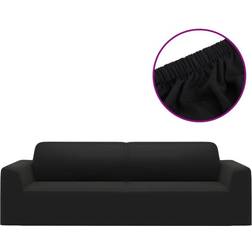 vidaXL 3-Seater Funda de Sofá Suelta Negro