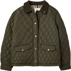 Joules Womens Arlington Quilted Padded Country Coat - Green