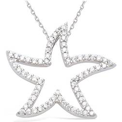 Les Tresors De Lily Star Of The Seas Pendant - Silver/Transparent