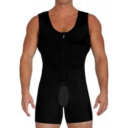 Instaslim Men's Stretch Bodyshorts with Open Crotch Black