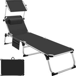 tectake Solseng Aurelie Aluminium 6-Trins Sort