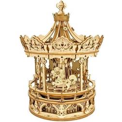 Robotime ROKR Romantic Carousel Music Box Wooden Model Kit