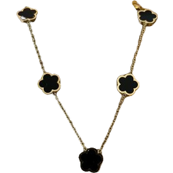 By Laila Clover Necklace - Gold/Black