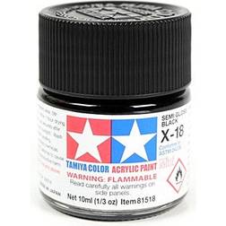 Tamiya Acrylic Mini X-18 Semi Gloss Black 10ml