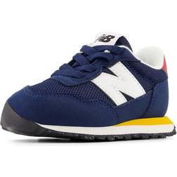 New Balance Kids 237 Bungee Sneaker, NB NAVY/VARSITY GOLD, 13.5 Little Kid 4-8 Years