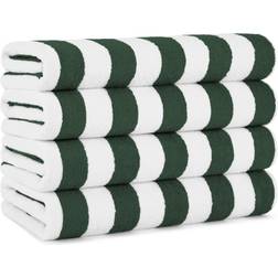 Arkwright California Cabana Bath Towel White, Green (177.8x76.2cm)