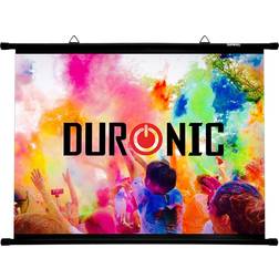 Duronic BPS40/43 40" Bar Projector Screen, 40 Inch Wall Mountable HD Projector Screen with 4:3 Ratio, Matte White 1 Gain Factor 81x61cm/31x24in