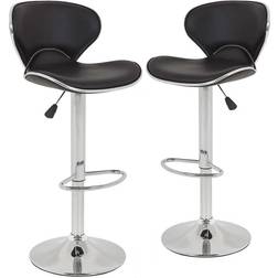 BestOffice Counter Black Bar Stool 103.6cm 2pcs