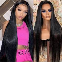 WAOCEO HD Transparent 6x6 Lace Closure Wig 16inch