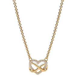 Pandora Sparkling Infinity Heart Collier Necklace - Gold/Transparent