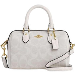 Coach Mini Rowan Crossbody In Signature Canvas - Gold/Chalk/Glacierwhite