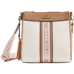 River Island Webbing Messenger Cross Body Bag - Cream