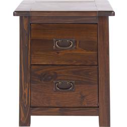 Core Products Boston Dark Lacquered Finish Bedside Table 40x45cm 2pcs