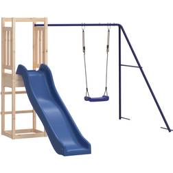 vidaXL solid pinewood Outdoor Playset Wooden Playground Set Kids Swing Set Solid Wood Pine