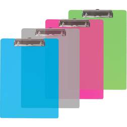 Bazic Memo Size Plastic Clipboard With Low Profile Clip