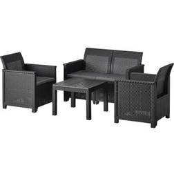 Keter Emma Lounge-Set, 1 Tisch einschl. 2 Stühle & 1 Sofas