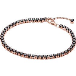 Pandora Sparkling Tennis Bracelet - Rose Gold/Black