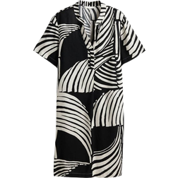 H&M Viscose Tunic Dress - Black/Patterned