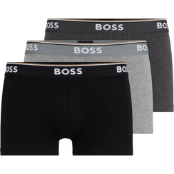 HUGO BOSS Men's Power Trunks 3-pack - Black/Grey/Dark Grey